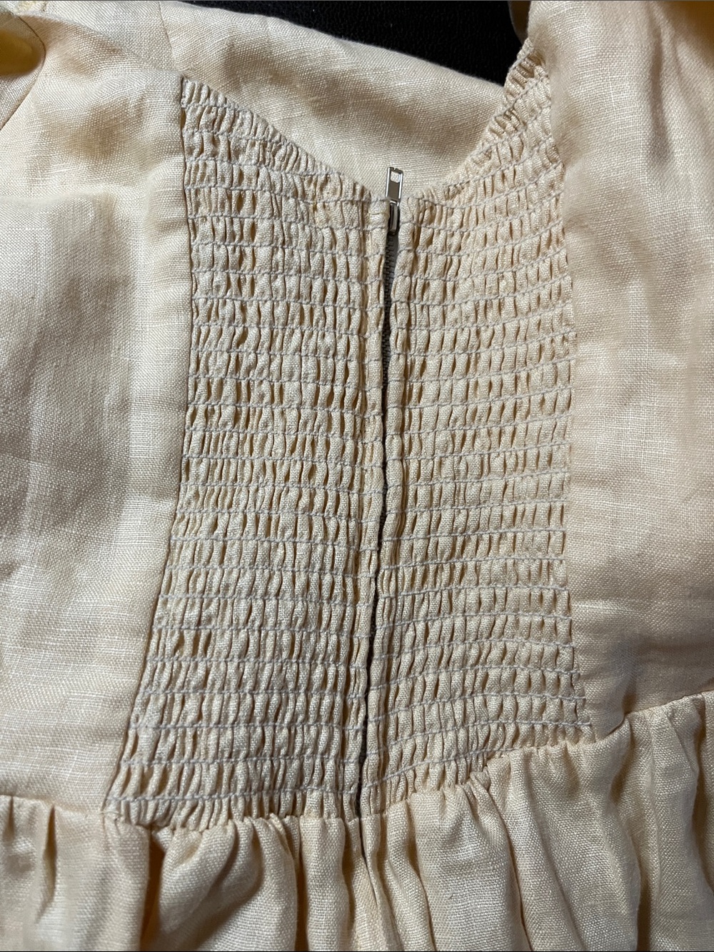 Reformation Davila Linen Dress In Parmesan Boho Milk Maid Prairie - Picture 9 of 12